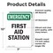 Signmission First Aid Station, 7 in W x Rectangle, Vinyl Decal OS-2PACK-EM-D-710-V-10496 - alternate 3